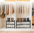 3-Tier Closet, Detsuk Expandable Shoe Rack Adjustable Heavy-Duty Metal Shoe Organizer Shelf for Entryway, Mudroom