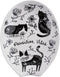 Karma Boho Spoon Rest, Black and White Ceramic Spoon Rest for Countertop