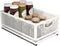 Sliding Cabinet Basket Organizer Drawer, Heavy Duty Carbon Steel Slide Out Pantry Shelves with Handle for Kitchen