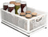 Sliding Cabinet Basket Organizer Drawer, Heavy Duty Carbon Steel Slide Out Pantry Shelves with Handle for Kitchen