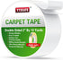 YYXLIFE Double Sided Removable Rug Tape, Non Slip Anti Curling Floor Tape for Area Rugs, 2Inch x 10Yards, White