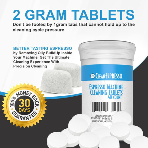 CleanEspresso Breville Compatible Espresso Cleaning Kit, 40 Cleaning Tablets & Maintenance Supplies