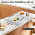 Counter Baking(18x14) Stainless Steel Cutting Board with Lip, Large Metal Chopping Board with Edge, Dishwasher Safe