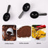 Framendino 10 Pack Plastic Coffee Measuring Spoons, Short Handle Scoops for Tea, Sugar, Cereal, Black