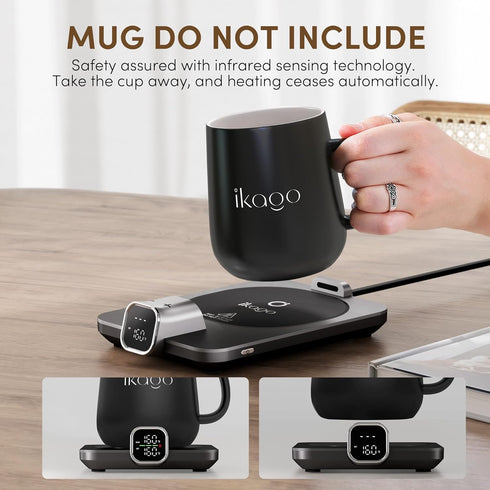 1 Coffee Mug Warmer for Desk, Accurate Temperature Control with Real-Time Display, Smart Mug Warmer with Auto Shut-Off