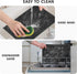 Tempered Glass Cutting Board for Kitchen, 16"x12" Black Marble Pattern, Heat Resistant, Dishwasher Safe