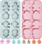 2 Pcs Halloween Silicone Molds, Skeleton Pumpkin Ghost Fondant Molds for Decorative Chocolate Baking