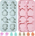 2 Pcs Halloween Silicone Molds, Skeleton Pumpkin Ghost Fondant Molds for Decorative Chocolate Baking