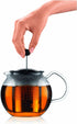 Bodum Assam Glass Tea Press, 34oz with Stainless Steel Filter, Brushed