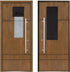 Soft Blackout French Door Curtains for Privacy, Block Out Light, Thermal Insulated Room Darkening, Easy Install (Black,