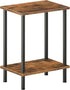 HOOBRO End Table, Small Side Table, Nightstand with 2-Layer Storage Shelves, Sofa