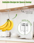2 Pack Holder(13lb), (16cm) Latoxcaa Self Adhesive Banana Hook Under Cabinet Foldable, Heavy Duty Metal Clear Banana