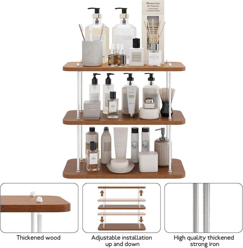 Counter Height(3Tier) Bathroom Organizer,Bathroom Shelf Organizers & Sink Organizer,Vanity Organizers,Storage