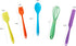 C.R. Gibson Kids in The Kitchen Silicone Utensil Set, Oil Brush, Spoon, Whisk, Long Spatula, Multicolor