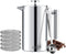 Miuly French Press 34oz, Double Insulated 304 Stainless Steel Coffee Press with 5 Extra Filters and 3 Additional Coffee