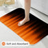 4 Set Set, Set Litabel Pcs Orange and Black Gradient Shower Curtain with Rugs and Toilet Lid Cover, Modern Simple