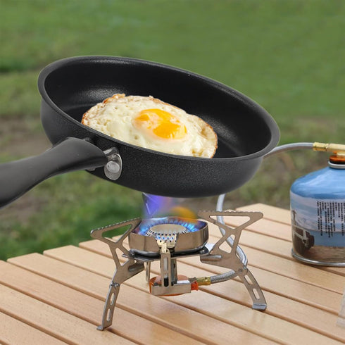 Egg Frying Pan, 4.7-Inch Small Nonstick Pan with Lid, Heat Resistant Skillet for Cooking, Portable Omelet Pan