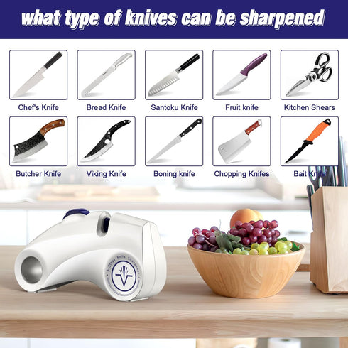 Professional Knife Sharpeners, Homly 5-Stage Multifunctional Kitchen Knife Sharpener, Suitable for Various Knives