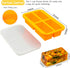 Bangp 1-Cup Silicone Freezer Trays with Lid, 2 Pack Easy-Release Containers for Soup, Broth, Sauce, Leftovers