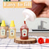 12 Bottles,25ml Xuyyicao Pcs Mini Ketchup Condiment Squeeze Bottles,Plastic Sauce Container for Kids,Office,Bento
