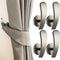Furge 4 Pieces Curtain Holdback - Wall Mounted Hooks Drapery Tiebacks with Screws, Decorative Window Drapery Holder -