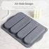 Non-Stick Baguette Bread Pan, 4 Cavity Perforated Silicone Loaf Pan for French Bread Baking