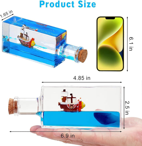 Cruise Ship Fluid Drift Bottle, Unsinkable Boat in a Box, Titanic Cruise Ship Model Liquid Wave Cruise Ship Decoration