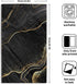 Miaoquhe Set 2, 14x28in Black Gold Marble Hand Towel of Marble Texture Soft Highly Bath Towels Absorbent Bathroom Hand