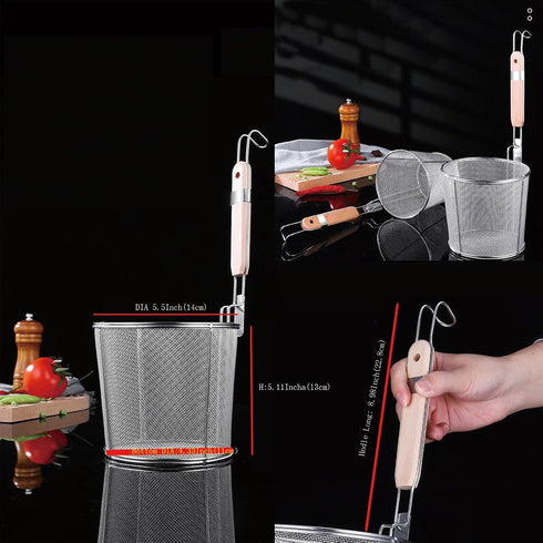 Skimmer (5.51Inch/14cm) Tenta Kitchen Miracle Noodle Angel Hair Pasta Noodle Blanching Basket, Barilla Thin Spaghetti