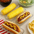 HIC Kitchen Corn Dishes, Pressed Decorative Glass, Set of 4