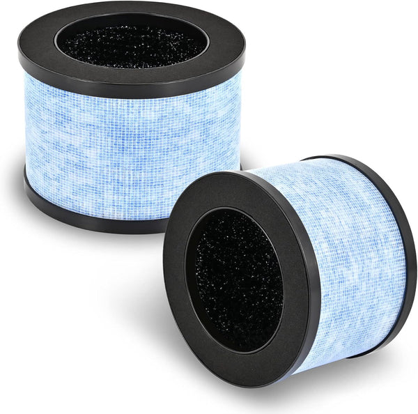MK06 H13 True HEPA Filters Replacement, 2 Pack for AROEVE MK01 MK06, Kloudi DH-JH01, Intelabe EPI080/EP1080, Elechomes