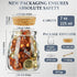 7oz 20 Pack Folinstall Small Glass Jars with Cork Lids, Yogurt Container with PE Lids for Candy, Cake, Pudding, Yogurt