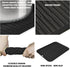 3 PCS Black Silicone Trivets for Hot Pots and Pans, 9"x12" Heat Resistant Non-Slip Potholders for Kitchen Countertops
