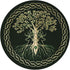 MINIOZE Set 6 Norse Viking Wicca Yule Yggdrasil Coasters of Coasters for Drinks Absorbent Double-Sided Leather PVC