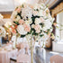 Auihiay 26 Pieces Artificial Flowers Hydrangea Silk Heads with Stems for Home Wedding Party Decorations (Ivory)