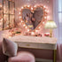 36 inch Summer yuboo Small Blush Pink Table Runner Short, Spring Fluffy Nightstand Dresser Runners Scarf for Bedroom