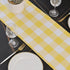 NATUS WEAVER 2 12" 108" Yellow & White Buffalo Check Table Runner Cloth Side for Family Dinners or Gatherings, Indoor