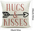 Hlonon Valentines Day Pillow Covers - Set of 4 18 x 18 Inches Red Heart Truck and Love Arrow Decor