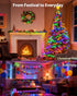 33Ft 12 Smart Fairy String Lights, DIY Twinkle Lights USB Port, Multicolor Warm White, App/Remote Control, Modes &Music