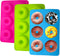 LIHUILAI 3 Pack Silicone Donut Mold, Food Grade Non-Stick Baking Pan for 6 Full Size Donuts, Blue, Green, Pink
