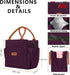 Joymee Insulated Lunch Bag - Reusable Leakproof Cooler Tote for Work, Office, Travel, Picnic - Dark Purple