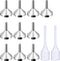 10 Pack Small Metal Funnels with 2 Pack Mini Pipette for Filling Mini Bottles, Atomizers, Liquid (Silver)