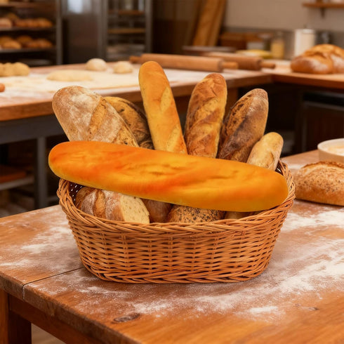 hongliang Lifelike Artificial French Baguette Bread, Fake Long Loaf Simulation Model for Kitchen Window Display, Photo