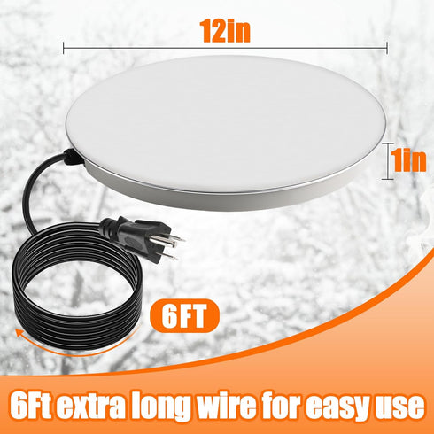 75W 1-3 MEWTOGO Chicken Water Heater for Winter - Energy Saving Chicken Coop Accessories, Thermostatically Controlled