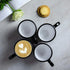 City to Cottage Ceramic Cappuccino Mug, 10oz Coffee Mug for Latte, Hot Chocolate, Tea, Daily Morning Drink, Black and