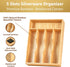 Umilife Bamboo Kitchen Drawer Organizer, 9 Inch Silverware Utensils Tray Holder for Small Drawer, Wood Caddy for Flatware Cutlery Knives by Umilife