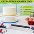 HULISEN Large Bench Scraper for Baking - 10 inch Dough Pastry Scraper with Measuring Scale, Stainless Steel Cake Scraper