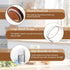 300ML Clear Glass Storage Canister Holder with Airtight Wood Lid, Modern Decorative Small Jar for Coffee, Spice