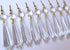 15pcs 60mm H&D Large Clear Crystal Chandelier Icicle U-Drop Prisms Lamp Parts Brass Connectors