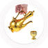 PRETYZOOM Turkish Coffee Tea Pot Set: Gold Water Kettle Teapot with Narrow Spout for Tea Party and Buddhist Offering